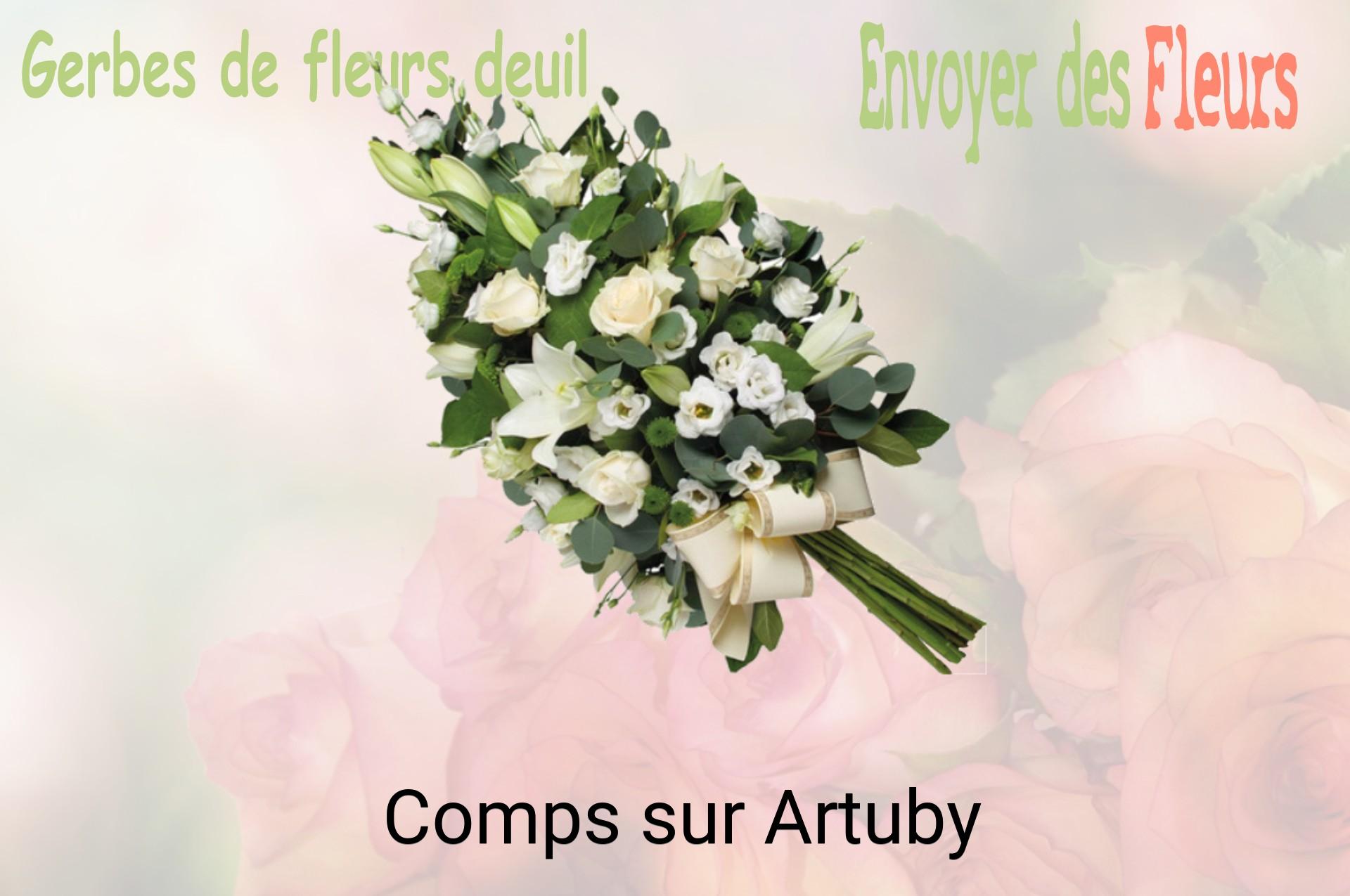Gerbe de fleurs de deuil livrée à Comps-sur-Artuby